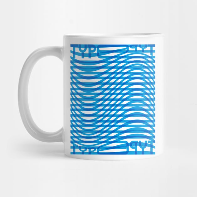 Type Wave (Cyan Blue) by John Uttley